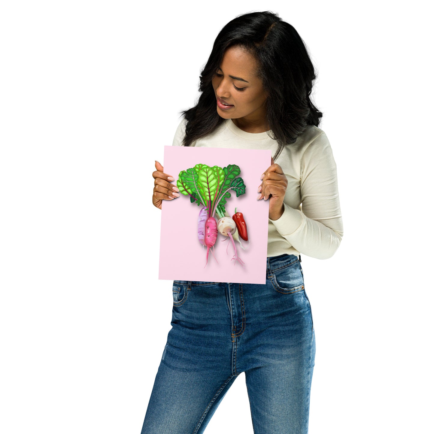 Vegetable Harvest Wall Art | Hand-Painted Botanical Print | Kitchen & Dining Décor