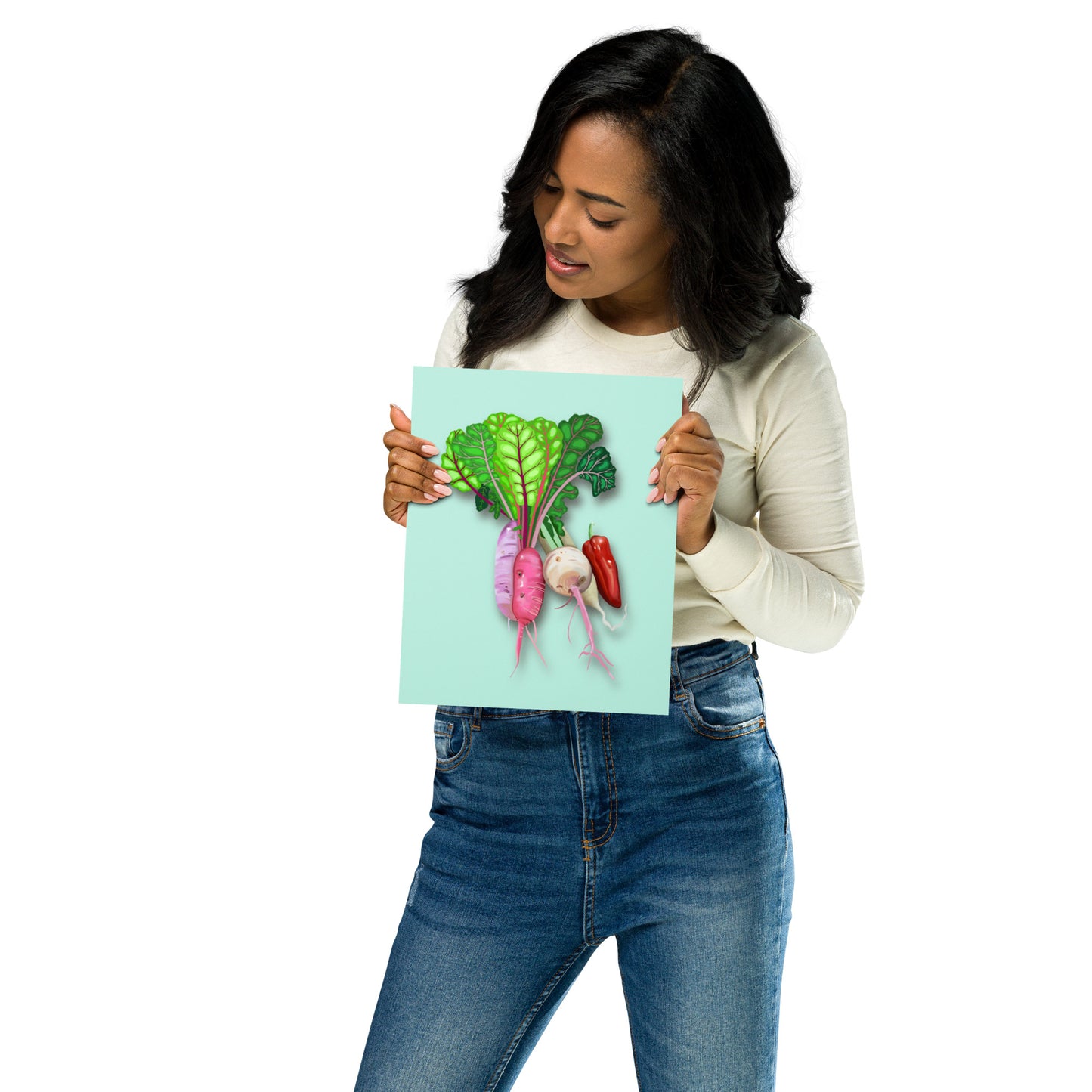 Vegetable Wall Art Print | Hand Painted Kitchen Decor | Root Veggies & Garden Harvest