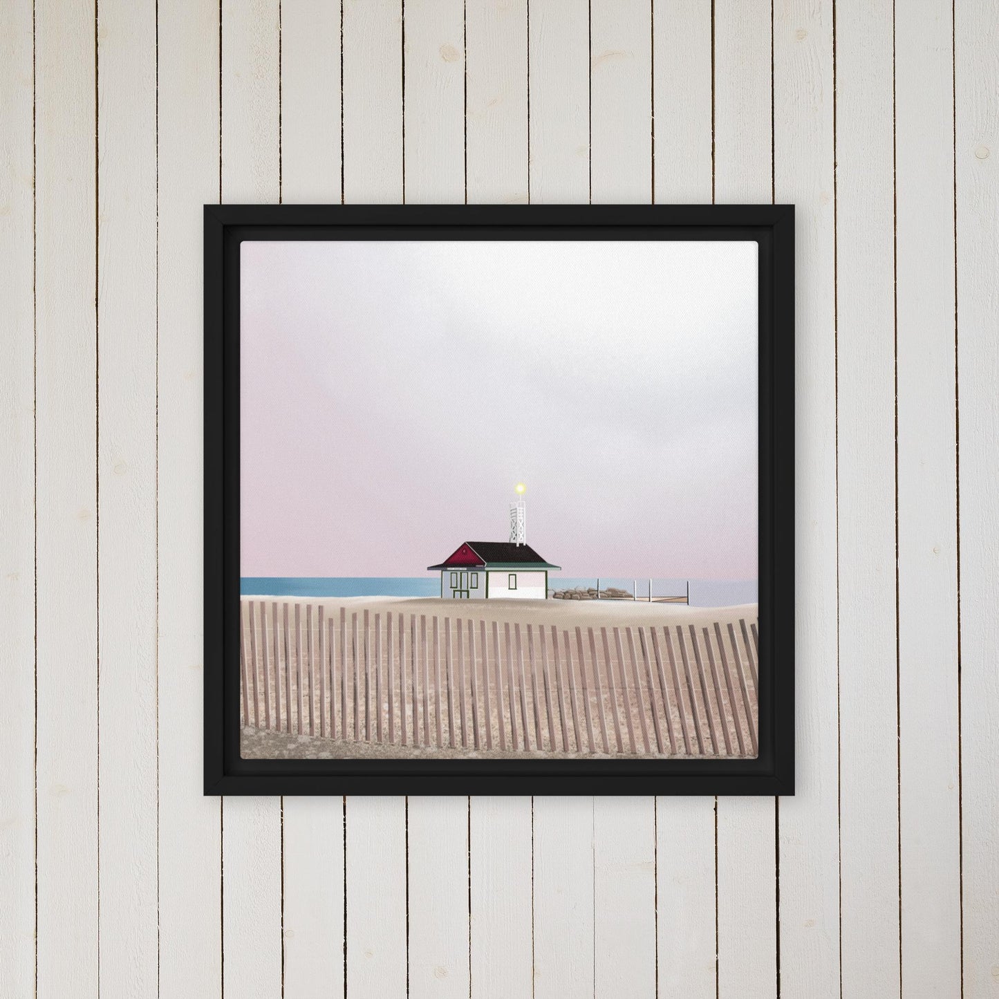 Leuty Lifeguard Station Framed canvas