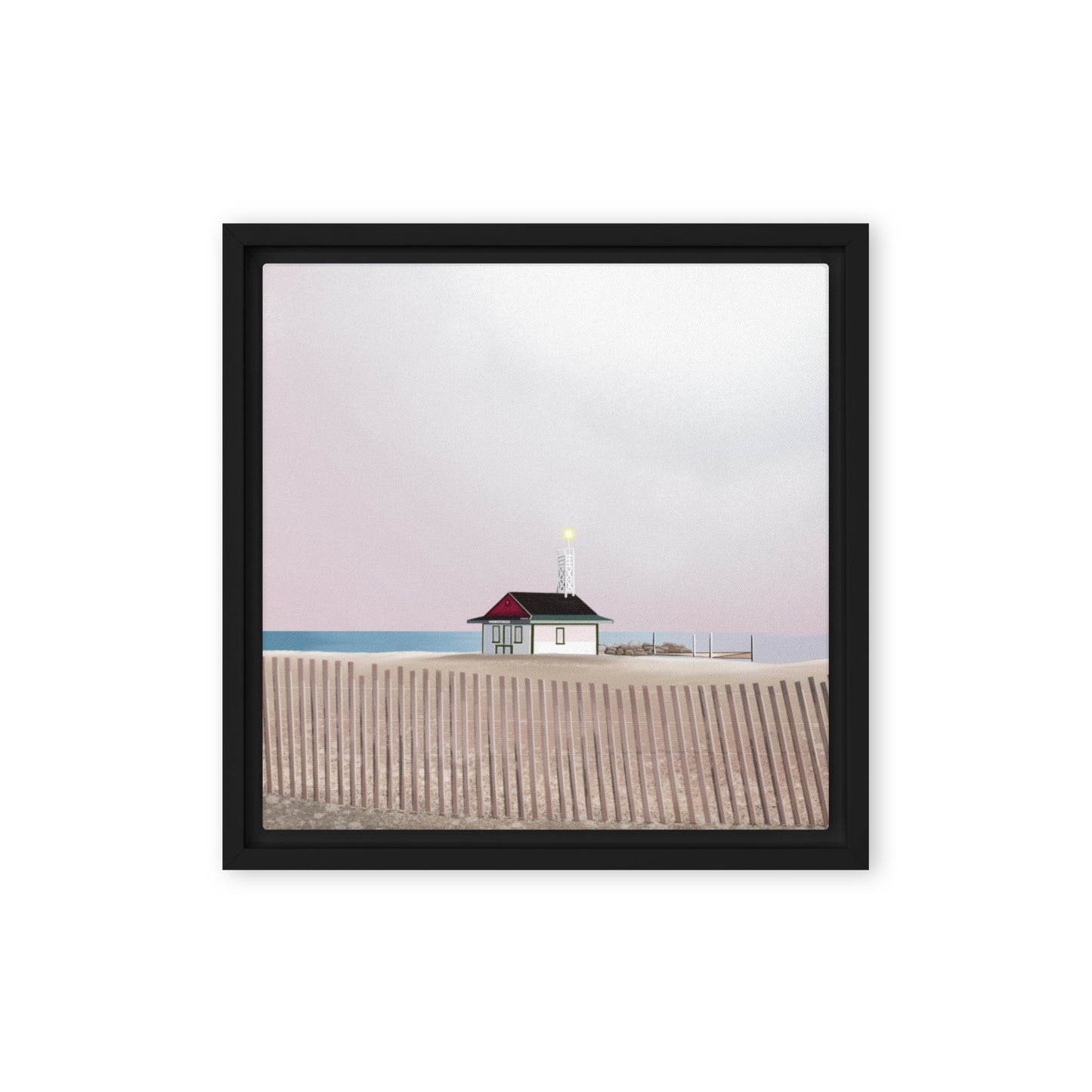 Leuty Lifeguard Station Framed canvas