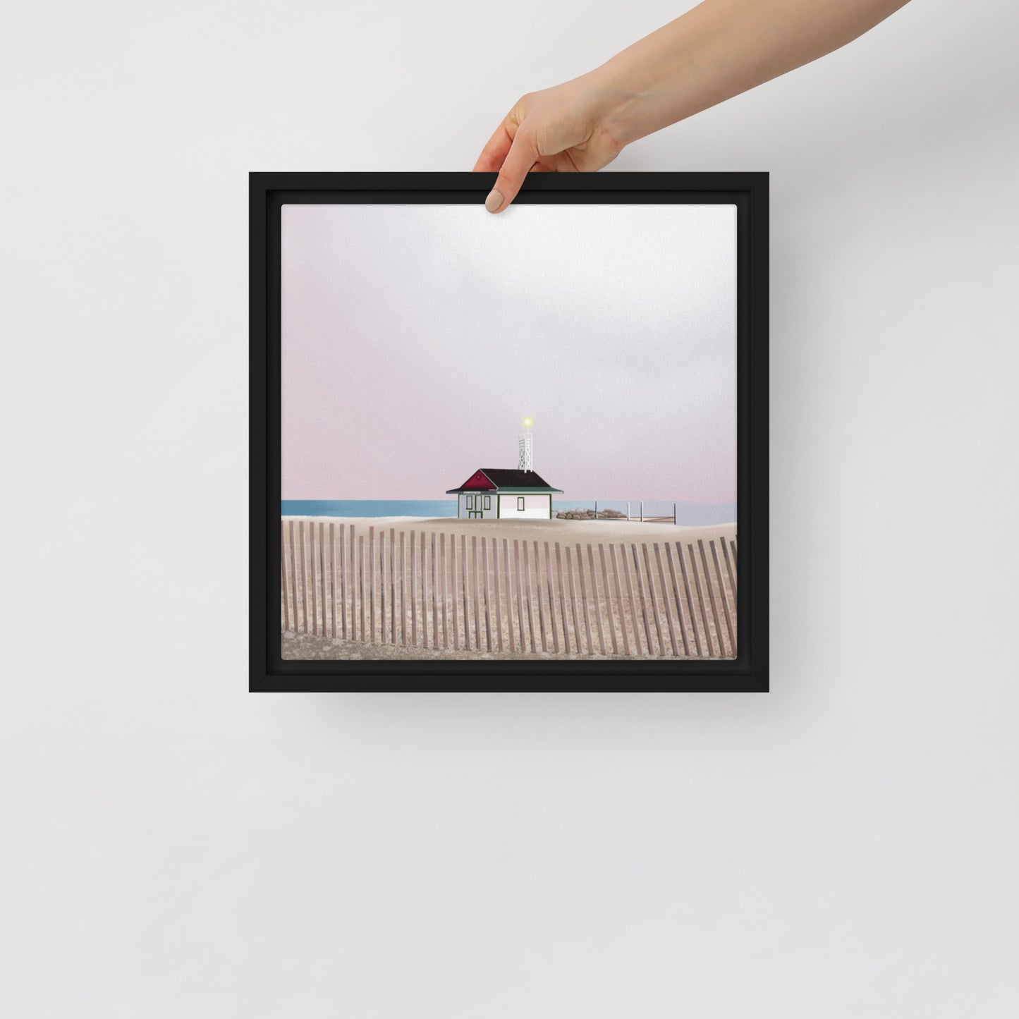 Leuty Lifeguard Station Framed canvas