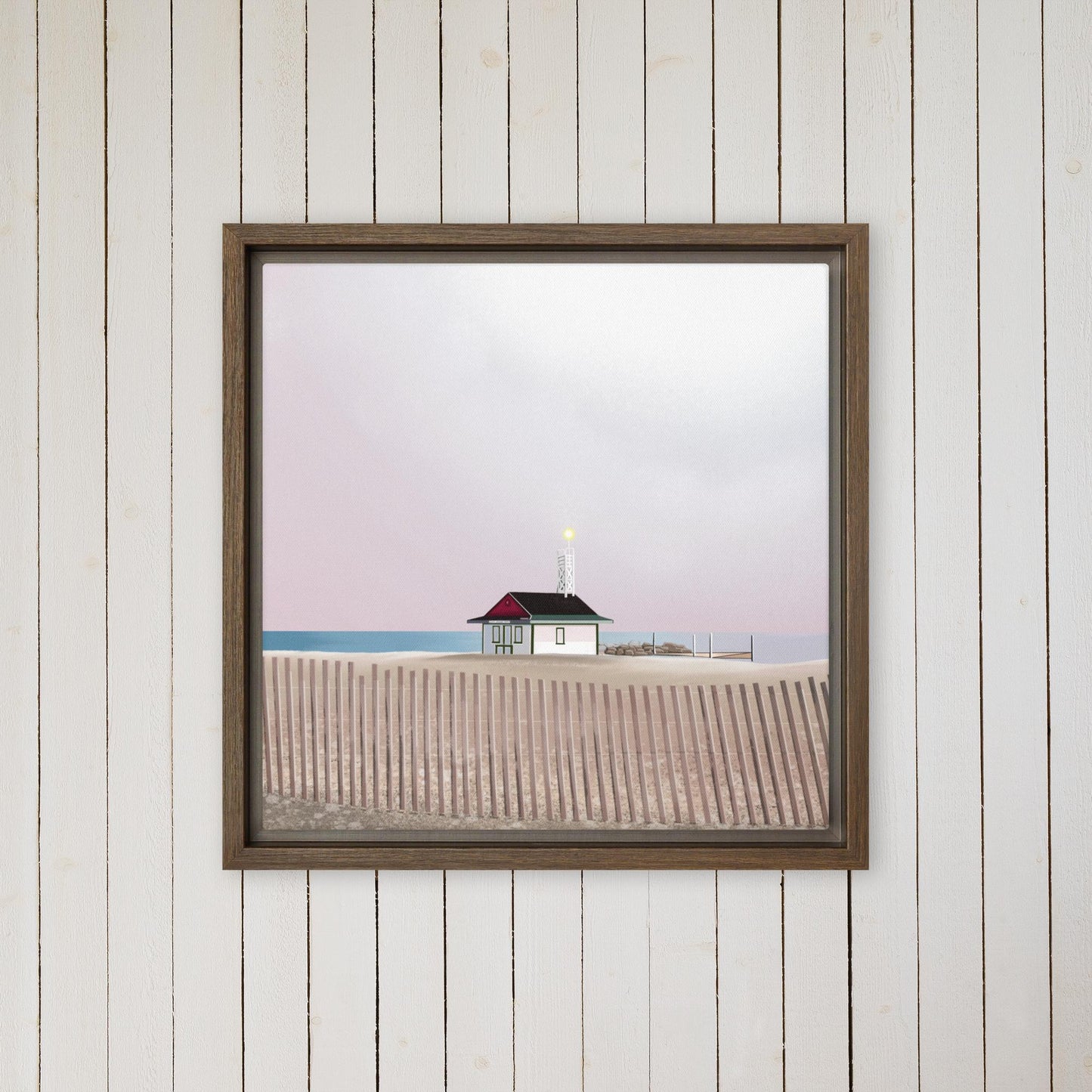 Leuty Lifeguard Station Framed canvas