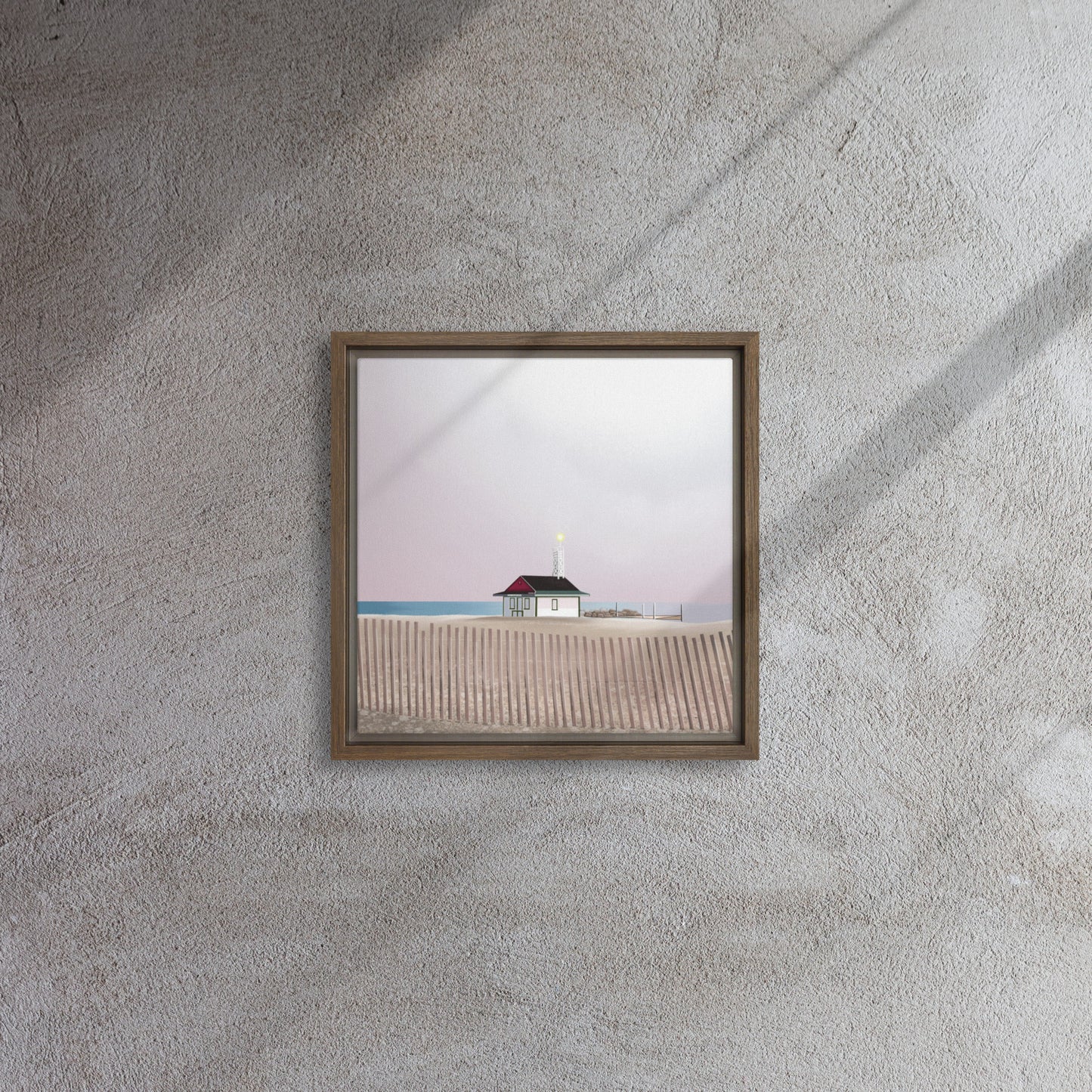 Leuty Lifeguard Station Framed canvas