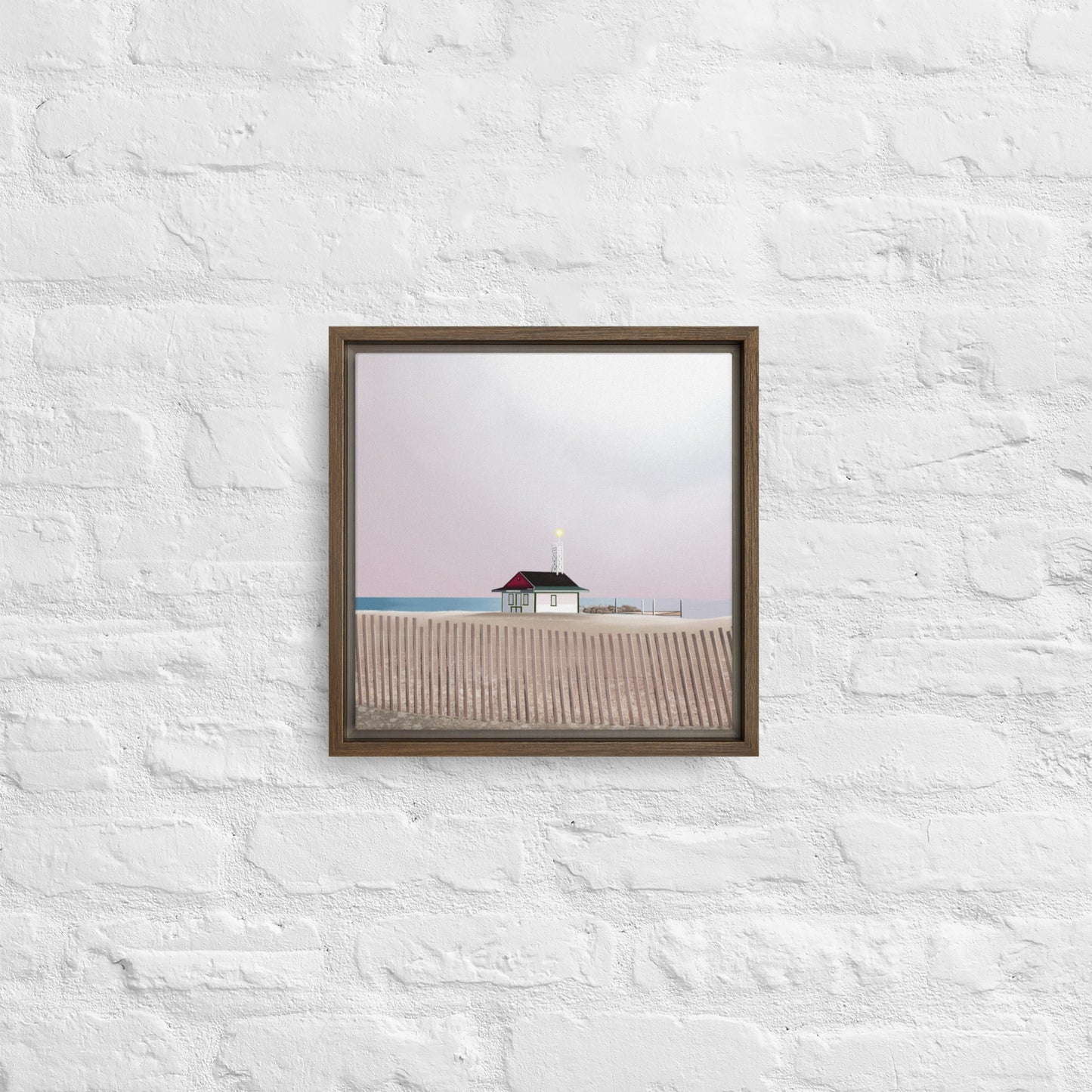 Leuty Lifeguard Station Framed canvas