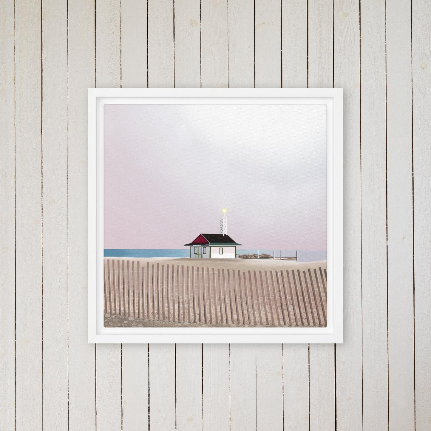Leuty Lifeguard Station Framed canvas