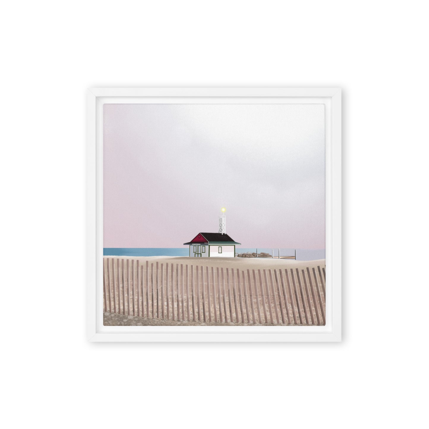 Leuty Lifeguard Station Framed canvas