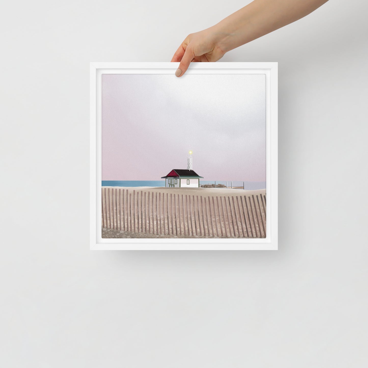 Leuty Lifeguard Station Framed canvas