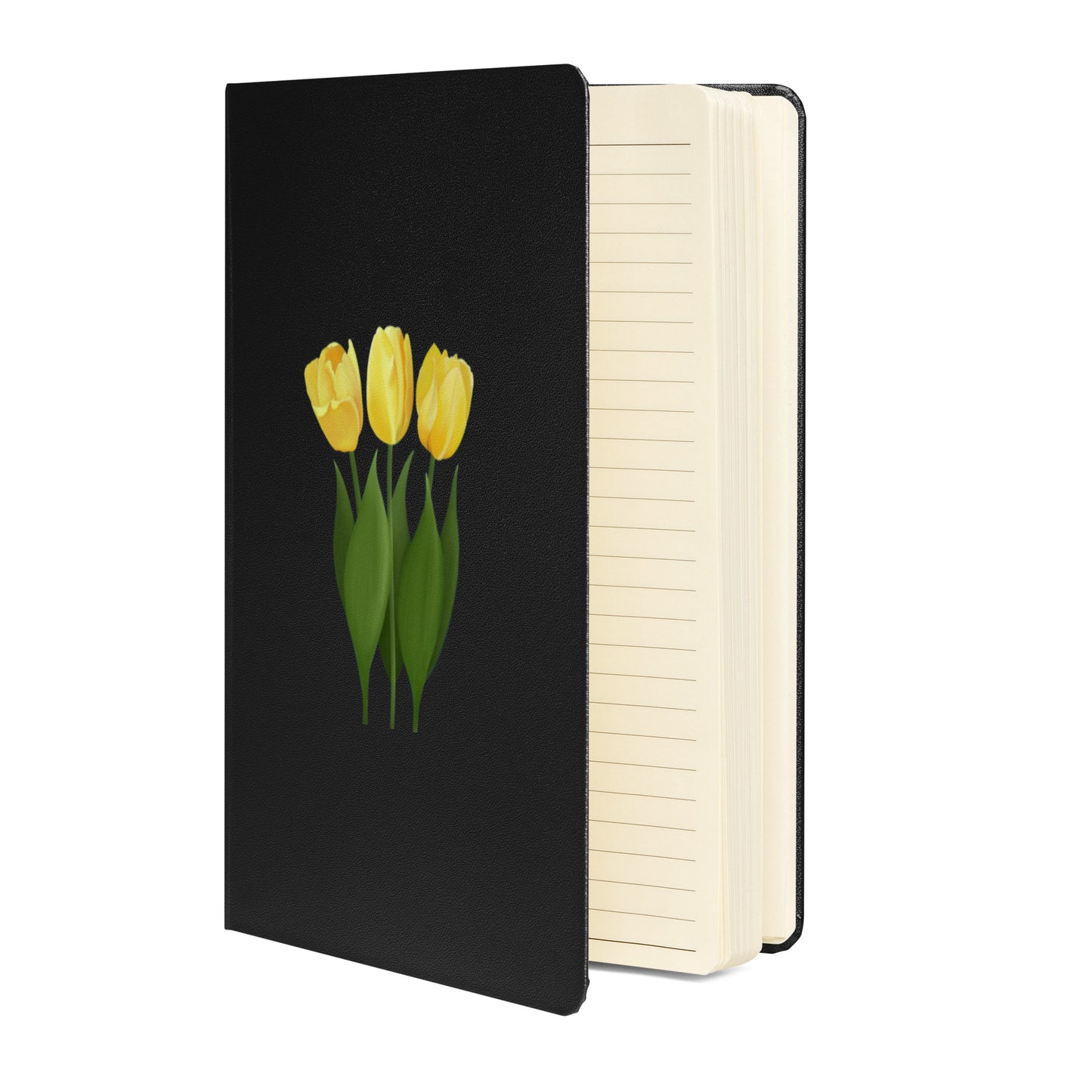 Yellow Tulips Hardcover Notebook – Floral Journal with Cream Lined Pages