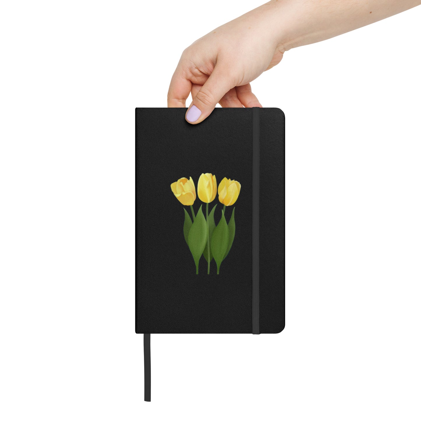 Yellow Tulips Hardcover Notebook – Floral Journal with Cream Lined Pages