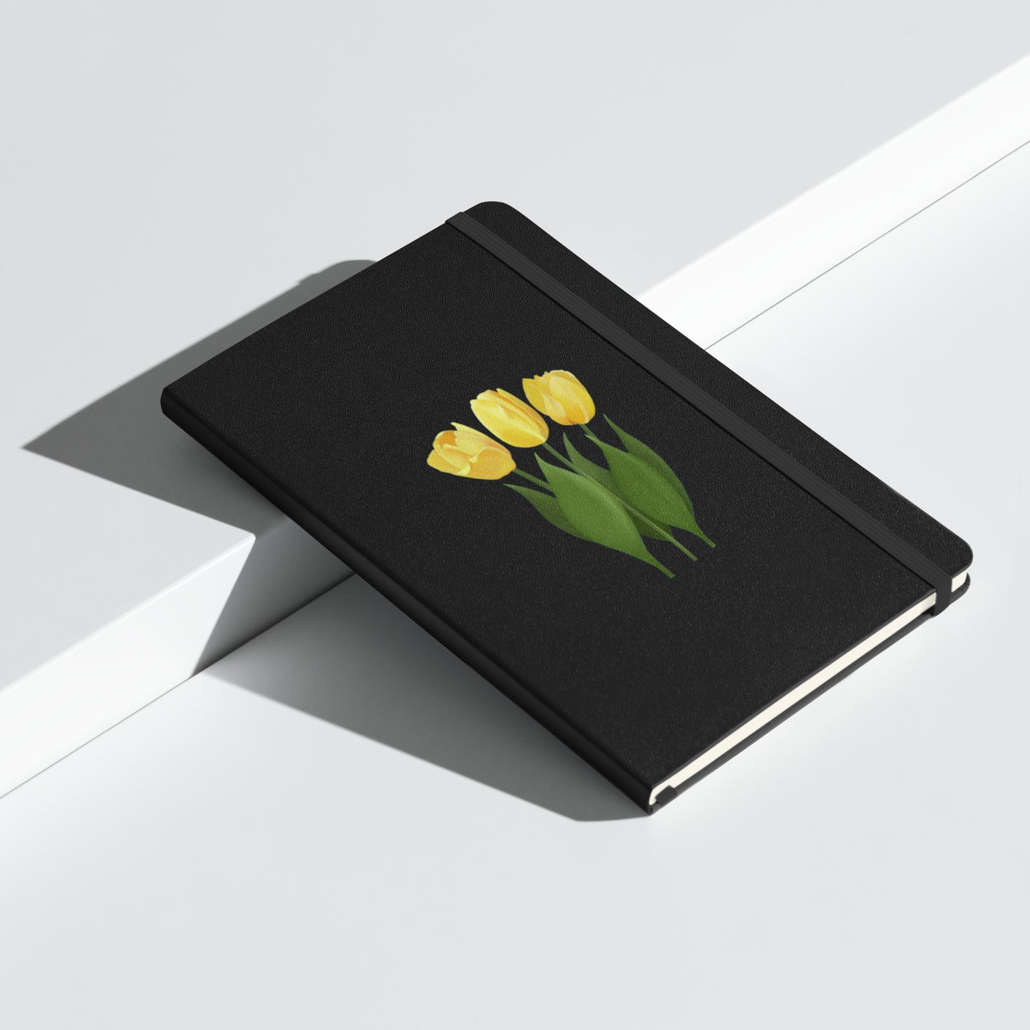 Yellow Tulips Hardcover Notebook – Floral Journal with Cream Lined Pages