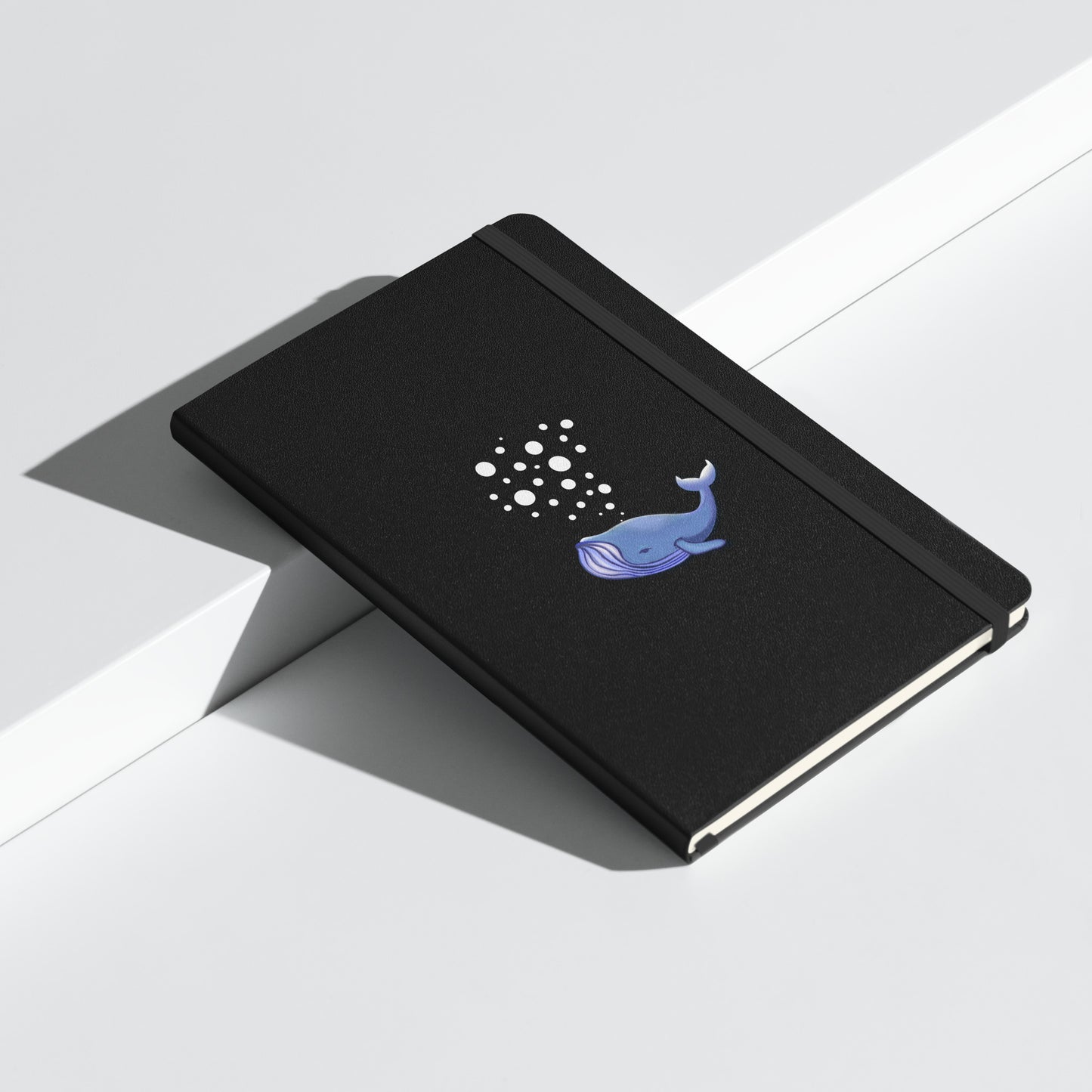 Blue Whale Hardcover Journal | Ocean Wildlife Art, Lined Cream Paper & Ribbon Marker
