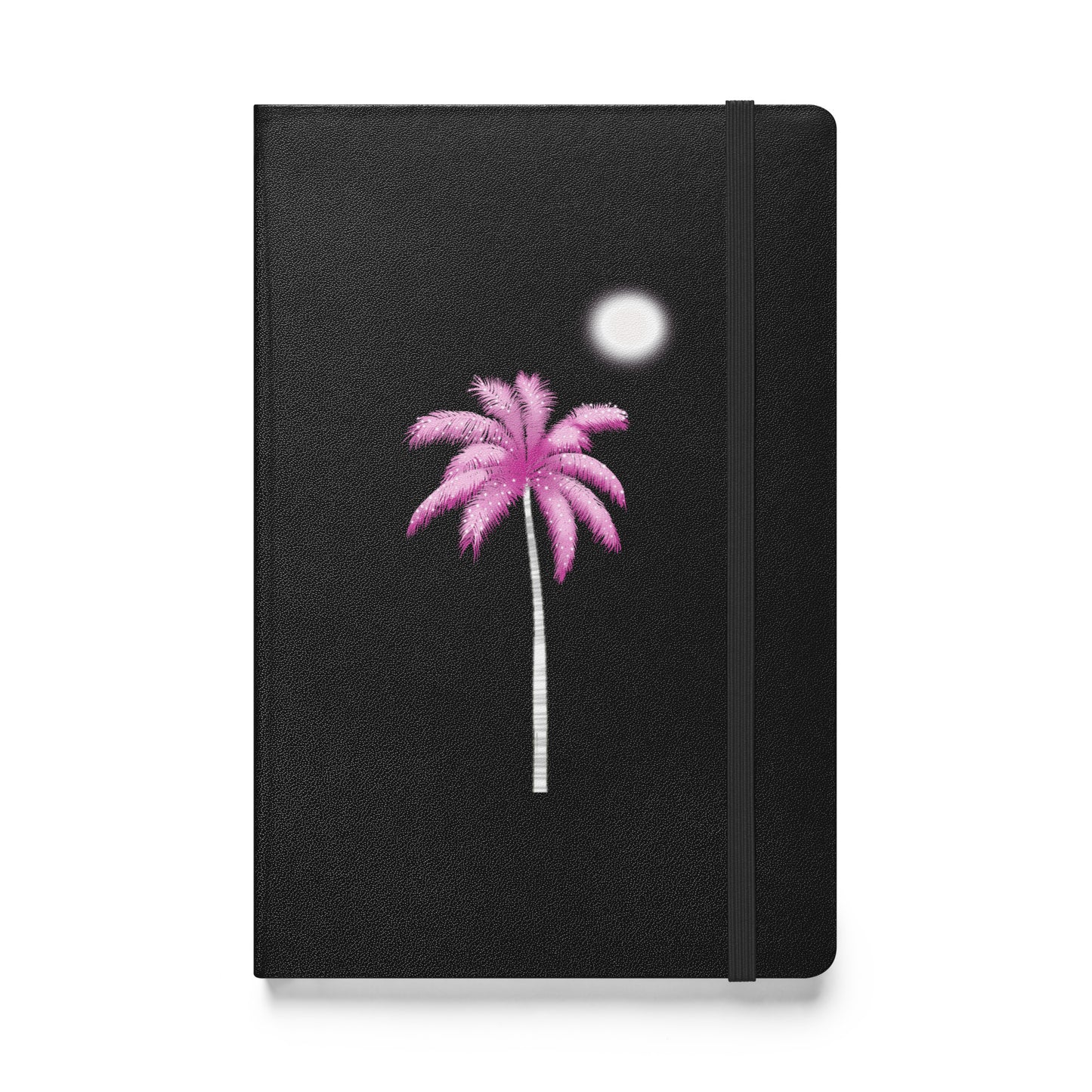 Pink Palm Tree Hardcover Notebook – Shimmery Tropical Travel Journal
