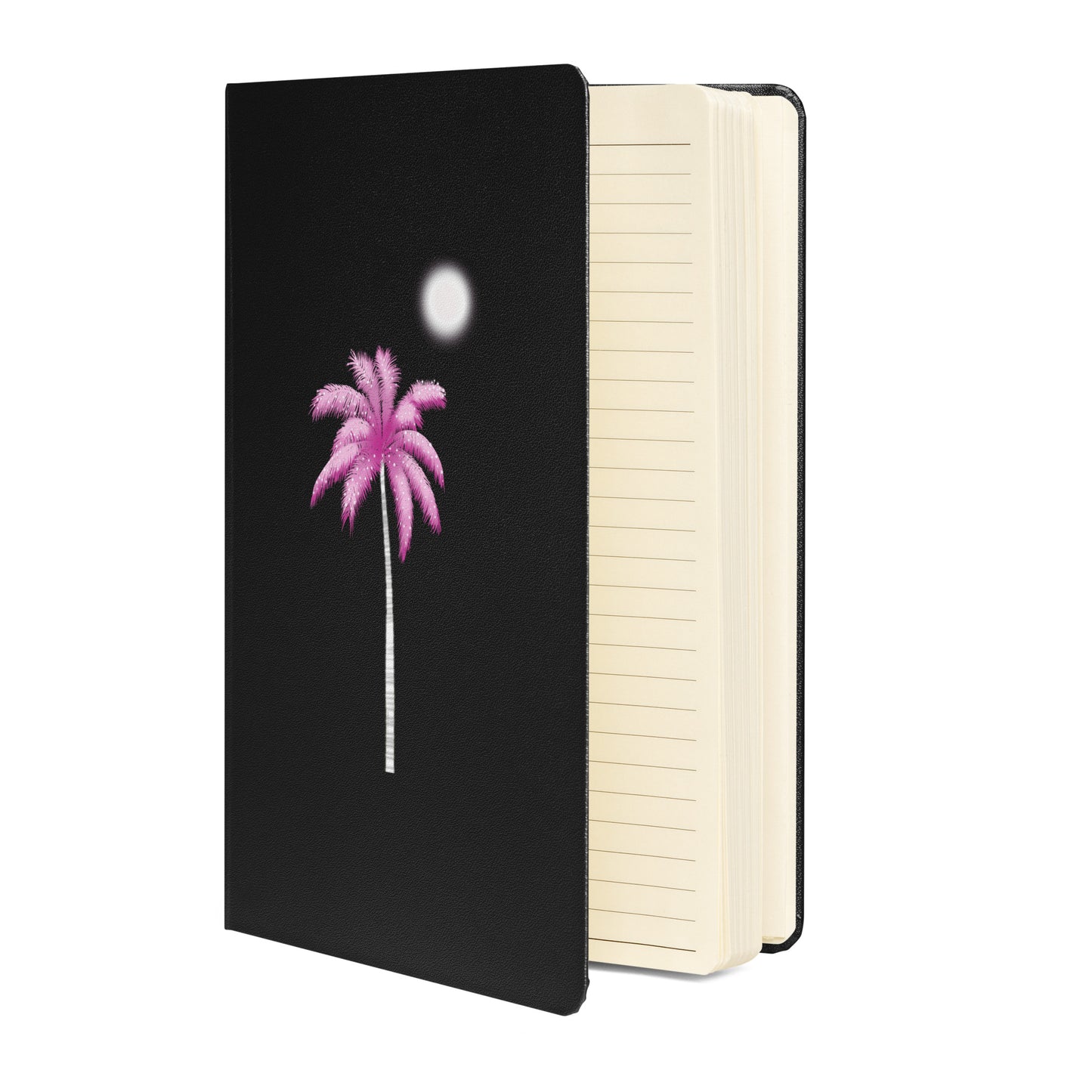 Pink Palm Tree Hardcover Notebook – Shimmery Tropical Travel Journal