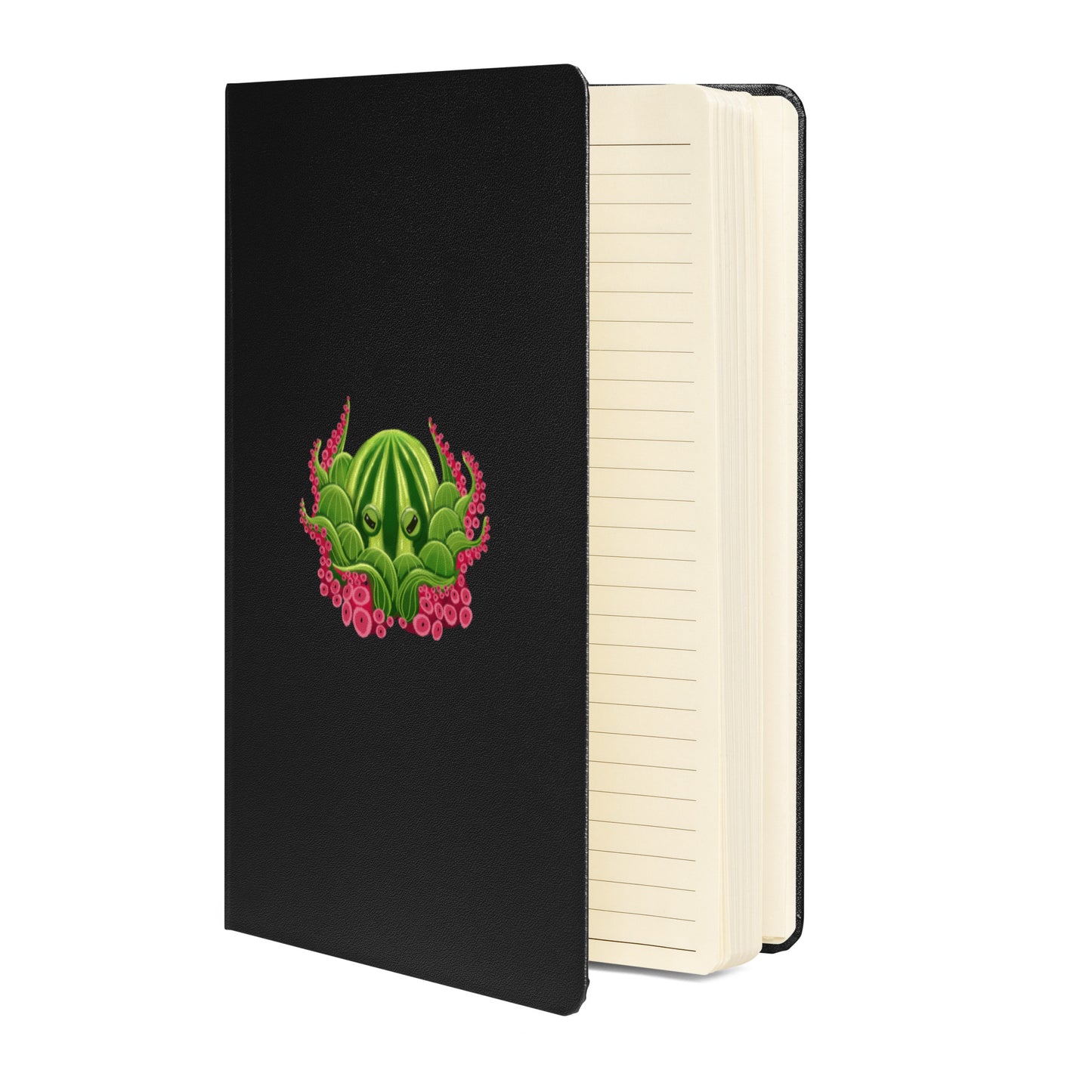 Octopus Hardcover Journal | Whimsical Ocean Art, Lined Cream Paper & Ribbon Marker