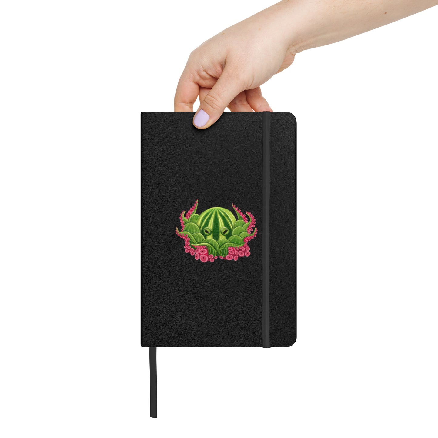 Octopus Hardcover Journal | Whimsical Ocean Art, Lined Cream Paper & Ribbon Marker
