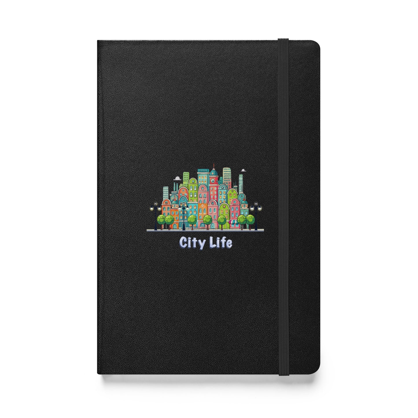 Cityscape Hardcover Journal | Urban Art Cover, Lined Cream Paper & Ribbon Marker