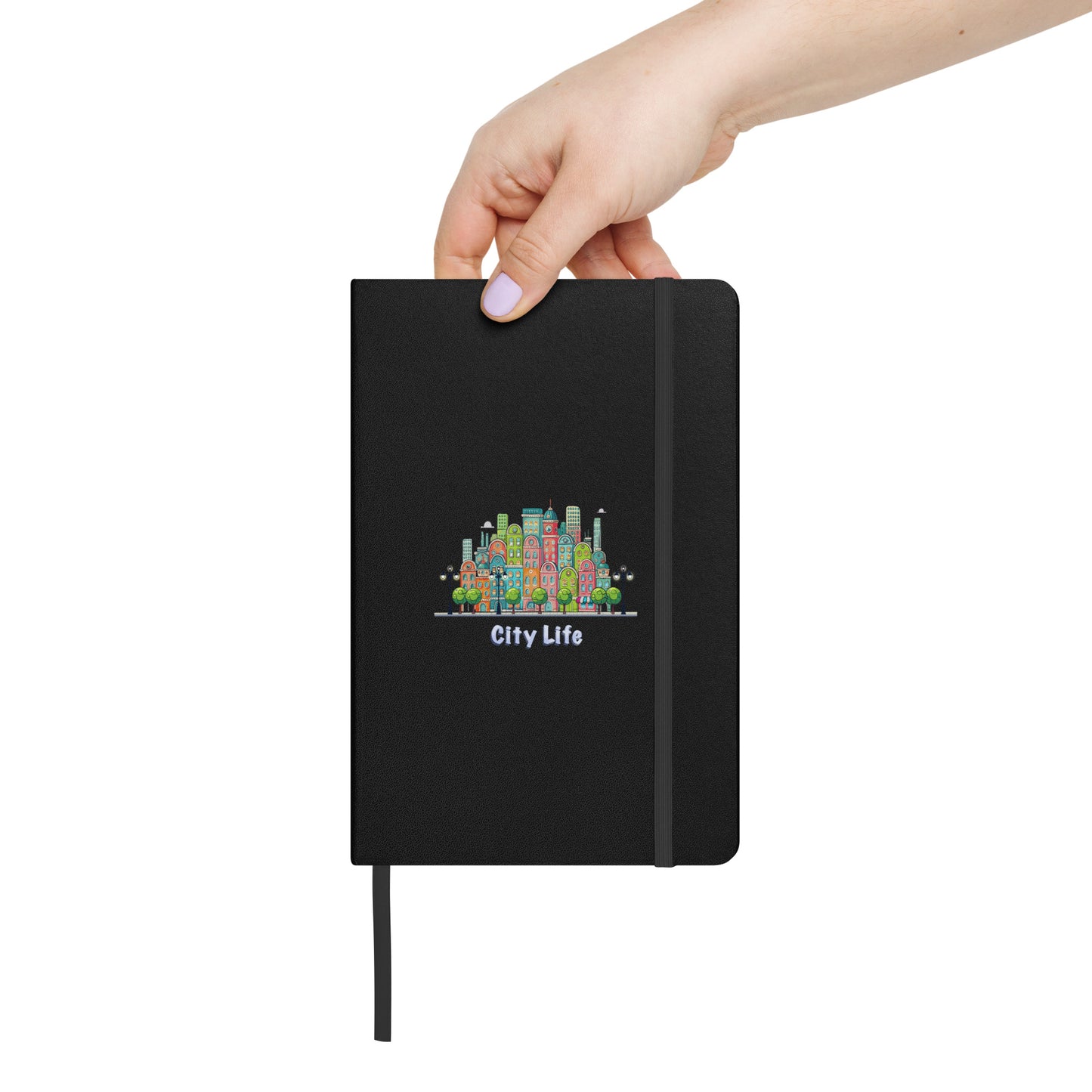 Cityscape Hardcover Journal | Urban Art Cover, Lined Cream Paper & Ribbon Marker