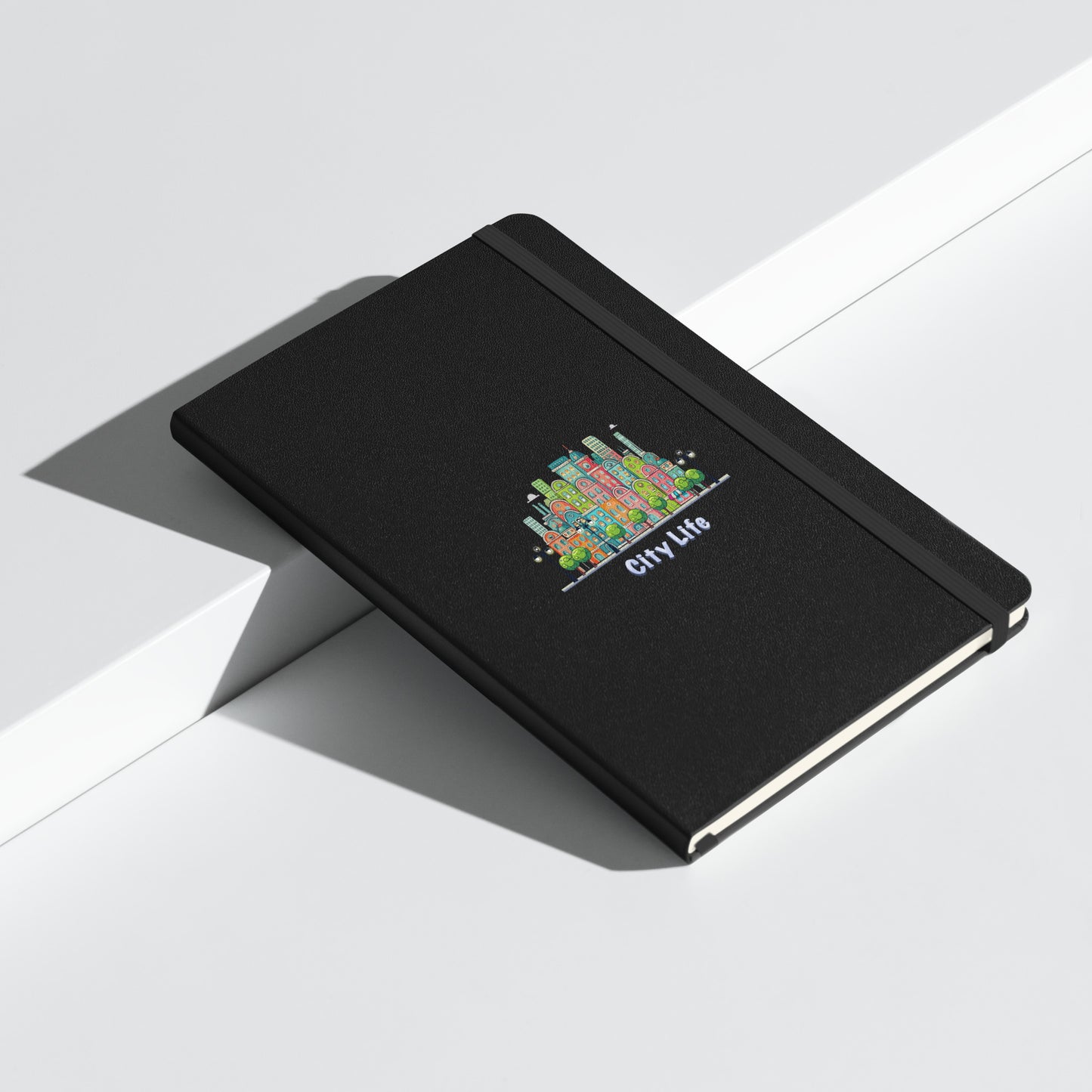 Cityscape Hardcover Journal | Urban Art Cover, Lined Cream Paper & Ribbon Marker