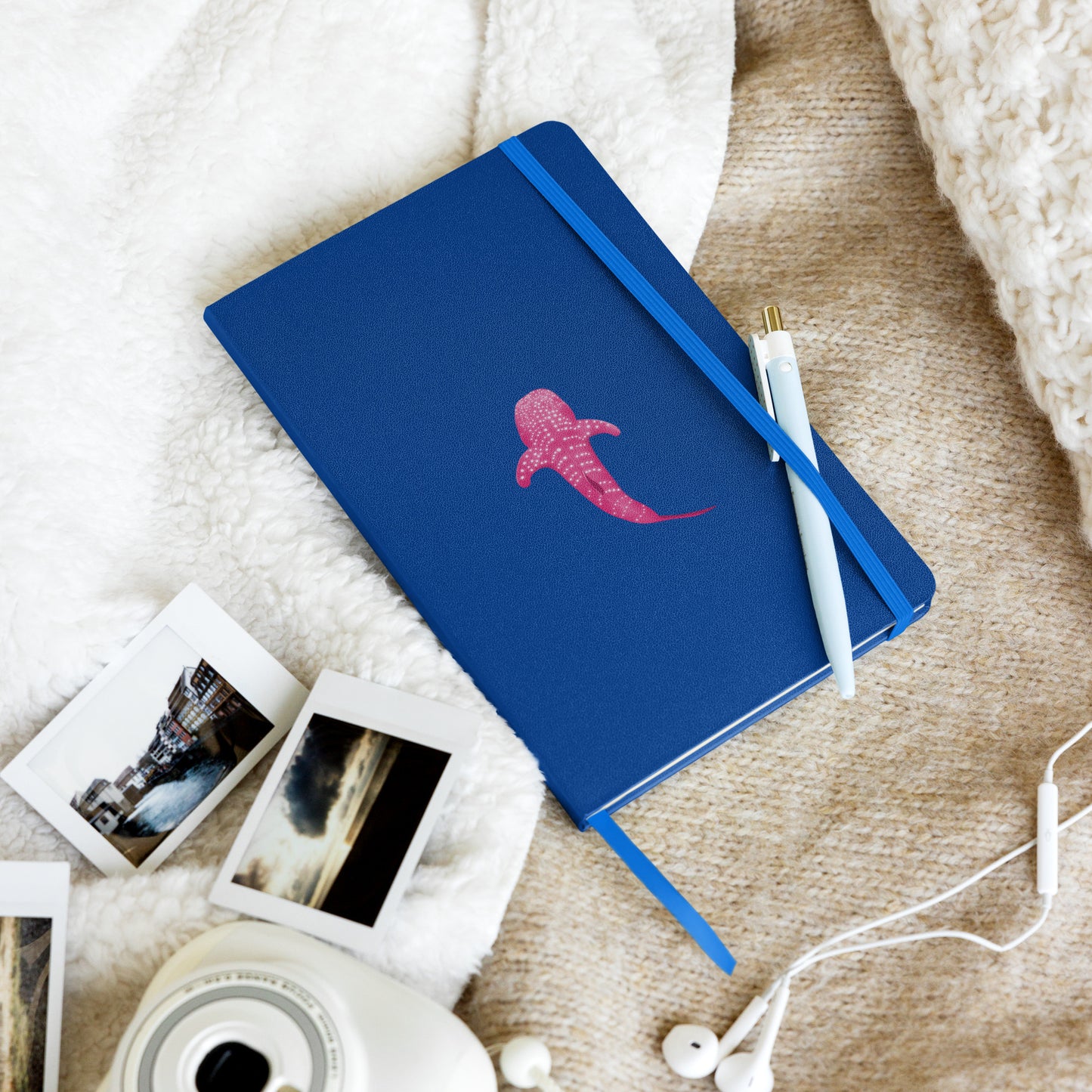 Pink Whale Shark Art Hardcover Notebook - Perfect for Journaling, Creative Writing, Vision Boards, Artwork, & Ideas - Unique Gift