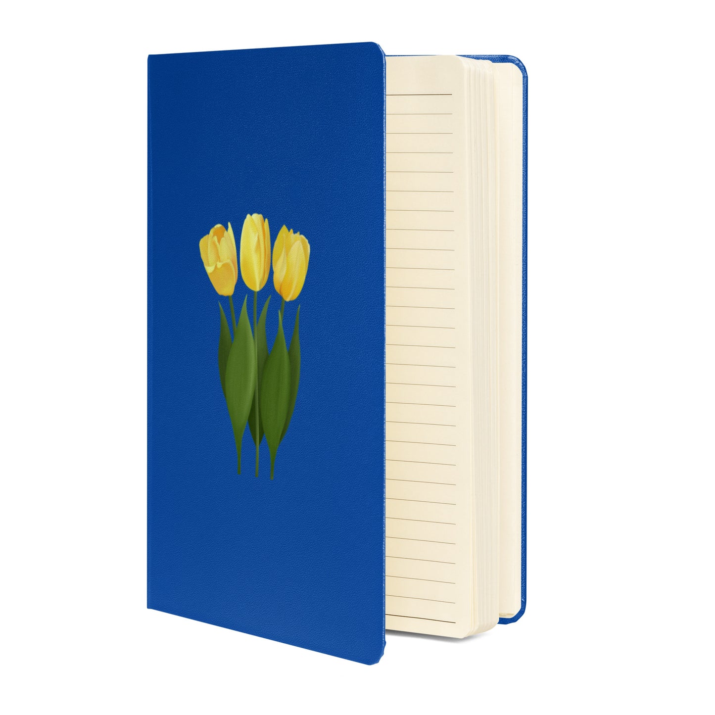 Yellow Tulips Hardcover Notebook – Floral Journal with Cream Lined Pages
