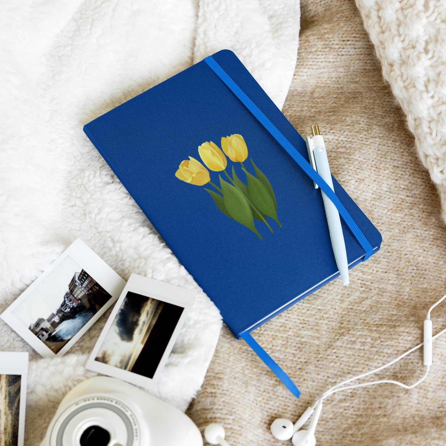 Yellow Tulips Hardcover Notebook – Floral Journal with Cream Lined Pages