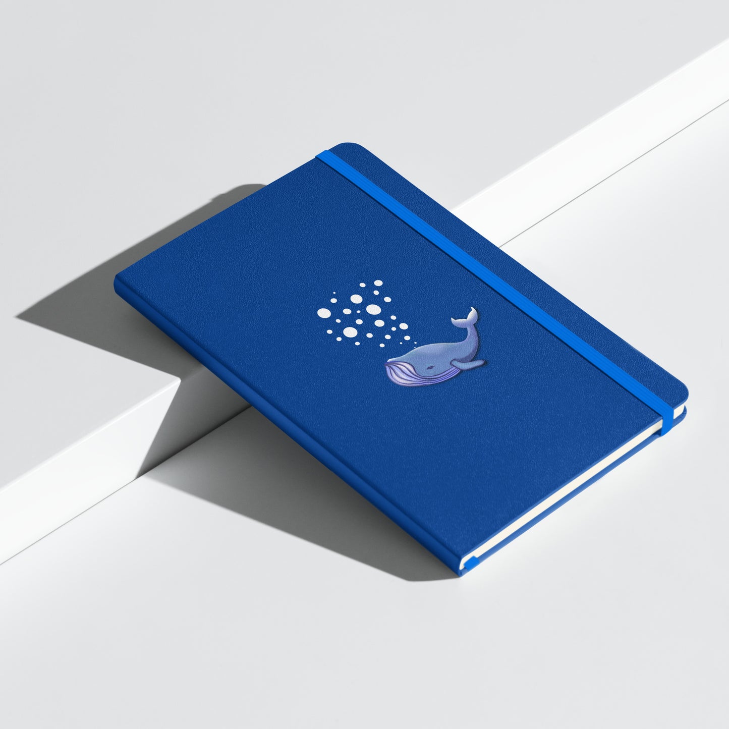 Blue Whale Hardcover Journal | Ocean Wildlife Art, Lined Cream Paper & Ribbon Marker