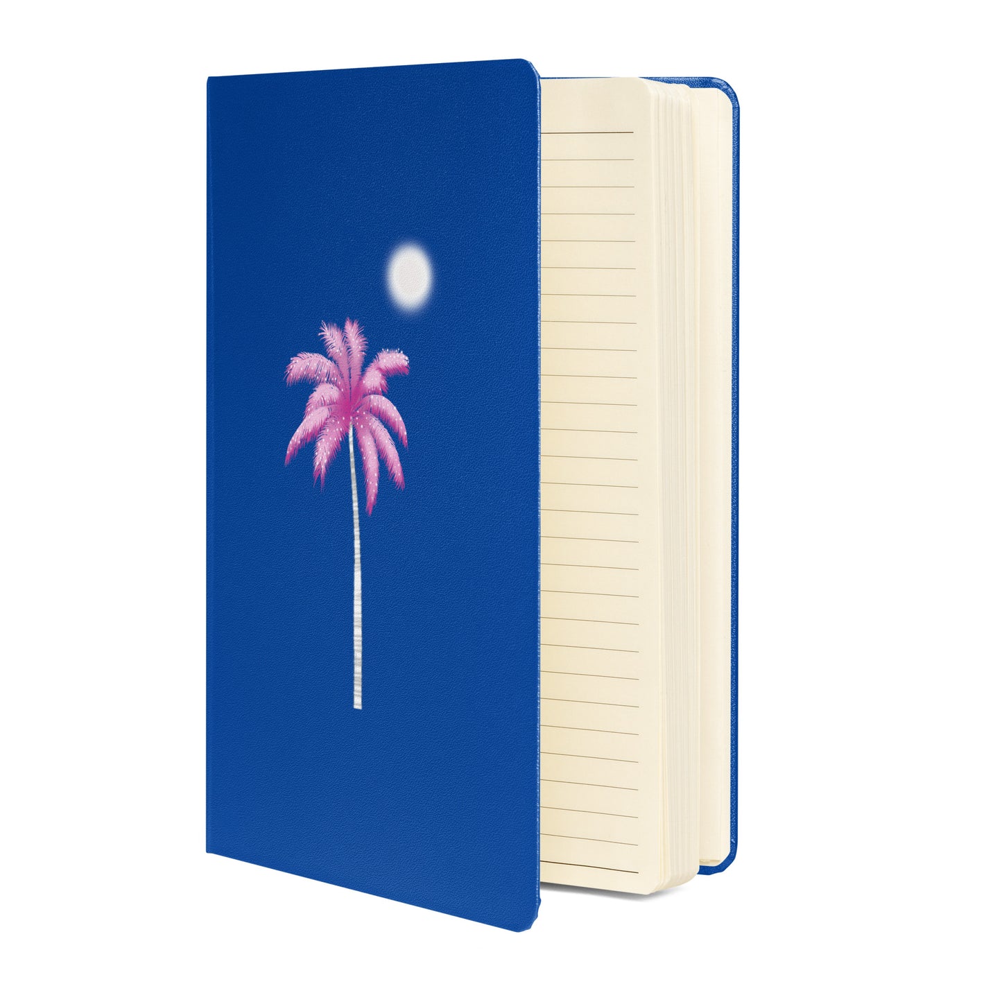 Pink Palm Tree Hardcover Notebook – Shimmery Tropical Travel Journal