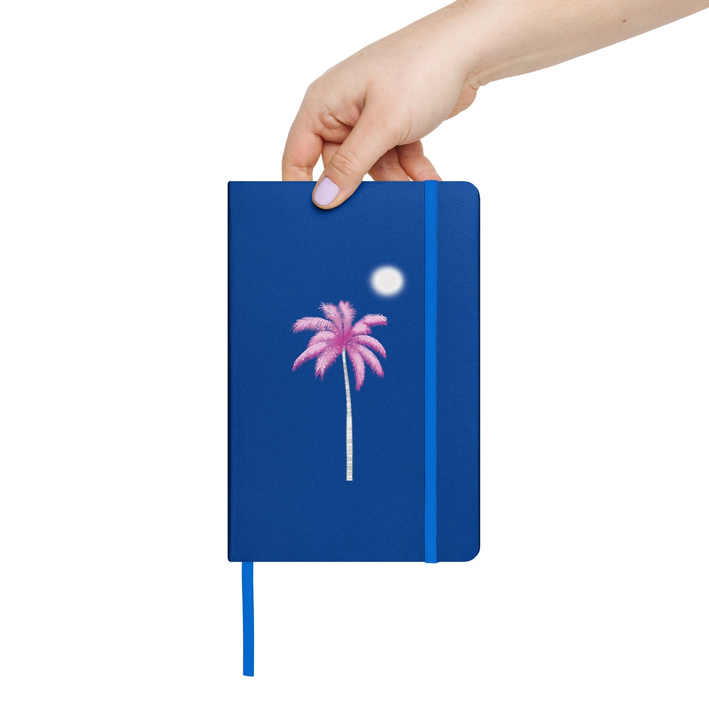 Pink Palm Tree Hardcover Notebook – Shimmery Tropical Travel Journal