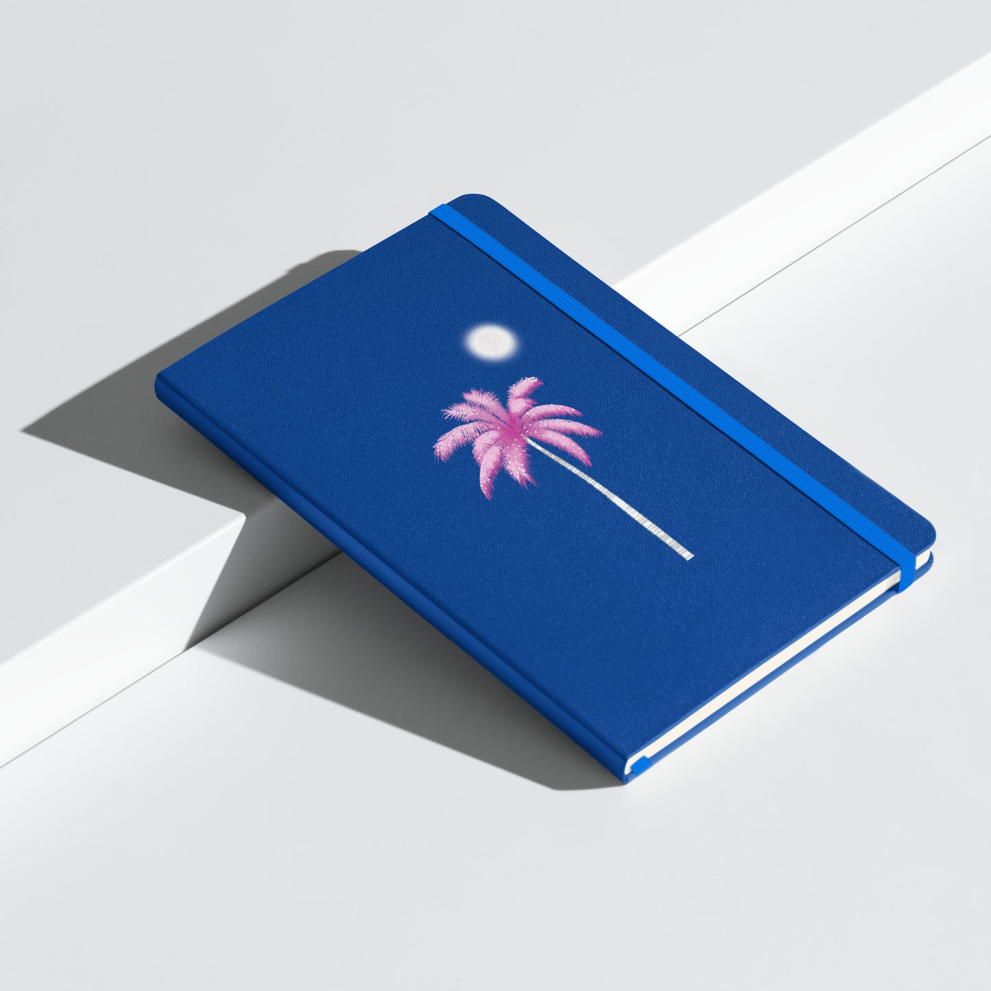 Pink Palm Tree Hardcover Notebook – Shimmery Tropical Travel Journal