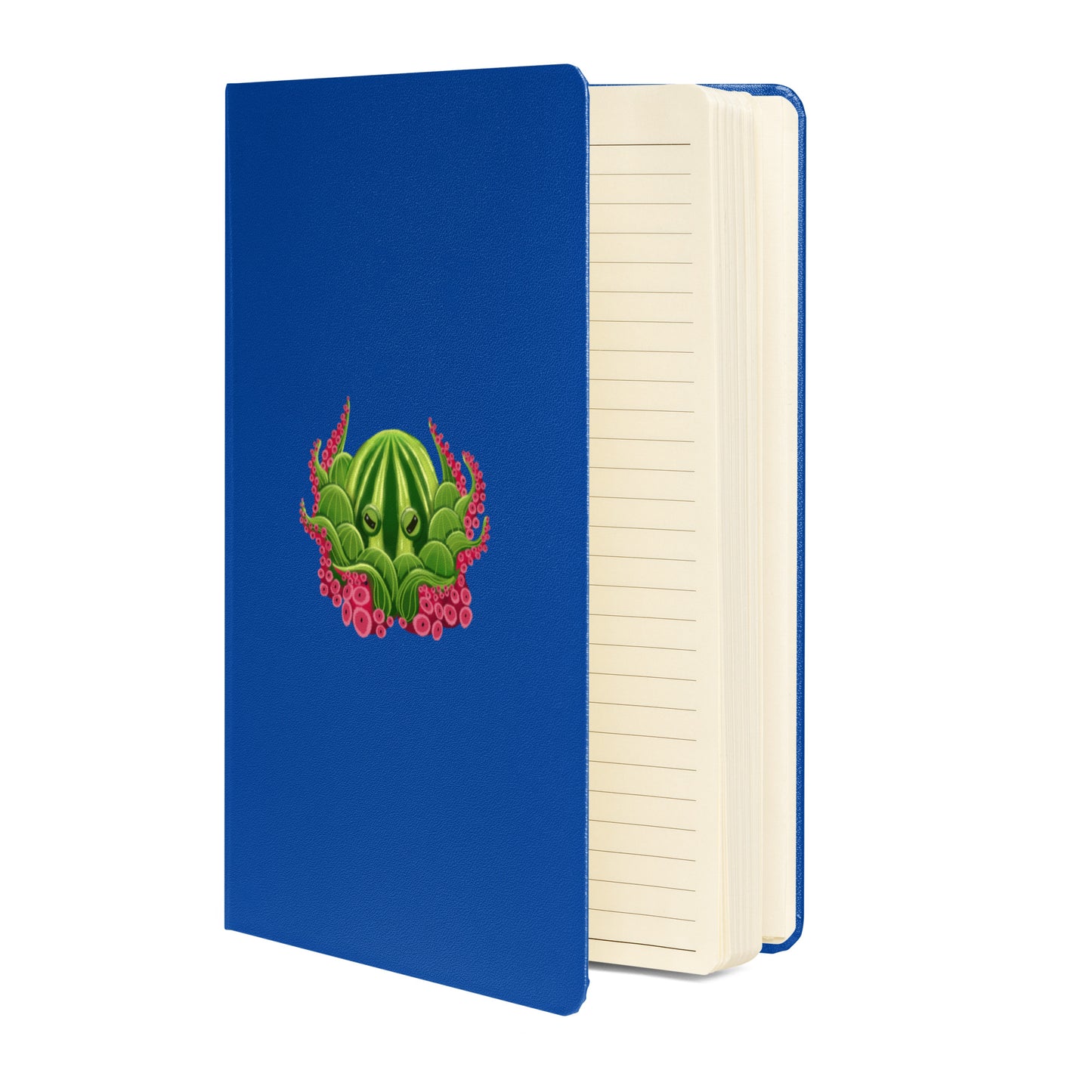 Octopus Hardcover Journal | Whimsical Ocean Art, Lined Cream Paper & Ribbon Marker