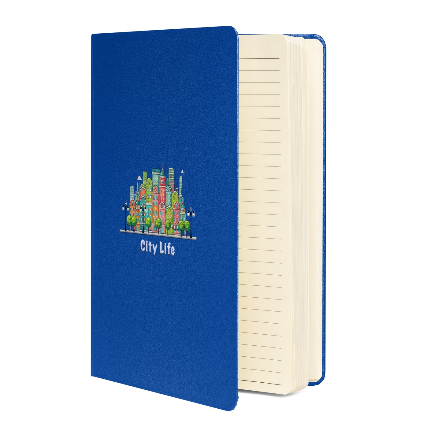 Cityscape Hardcover Journal | Urban Art Cover, Lined Cream Paper & Ribbon Marker