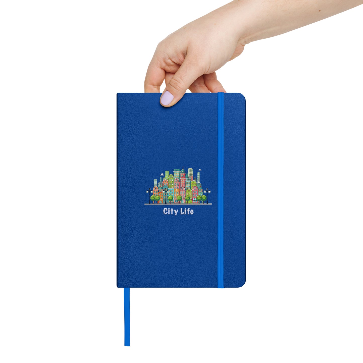 Cityscape Hardcover Journal | Urban Art Cover, Lined Cream Paper & Ribbon Marker