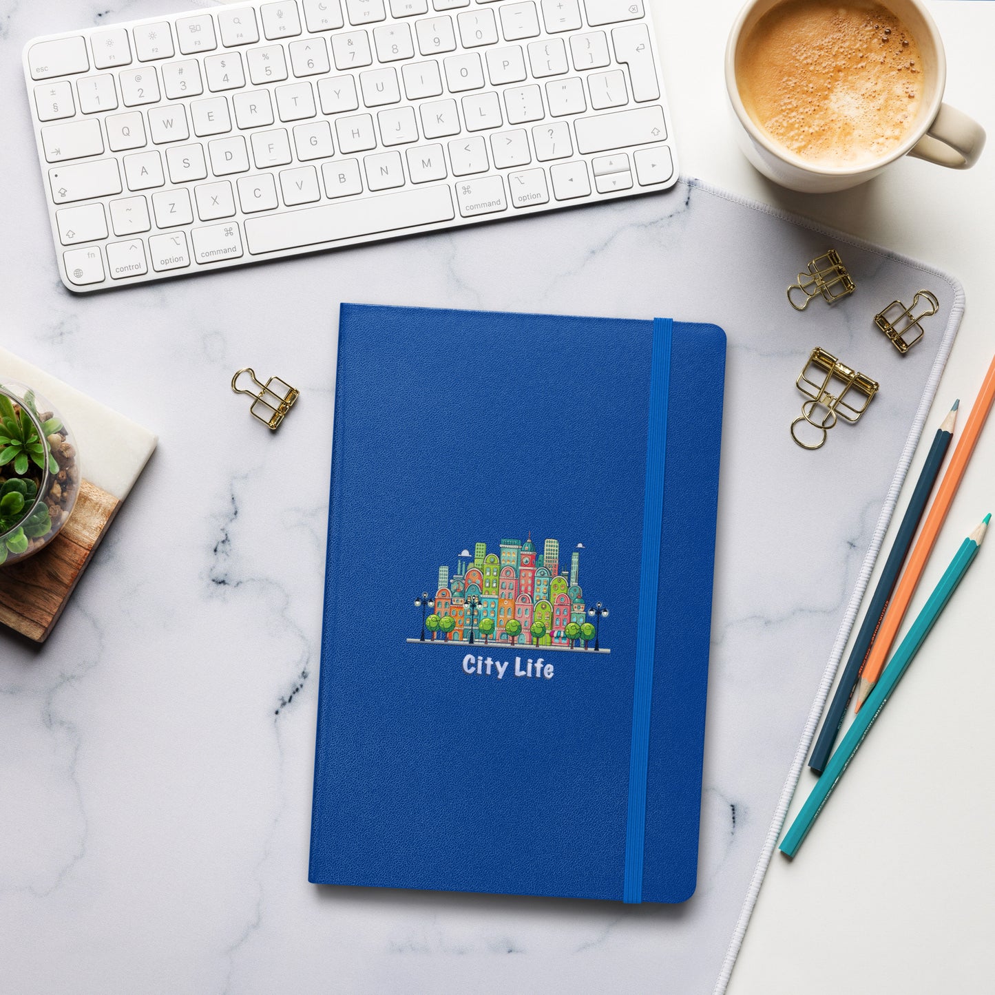 Cityscape Hardcover Journal | Urban Art Cover, Lined Cream Paper & Ribbon Marker
