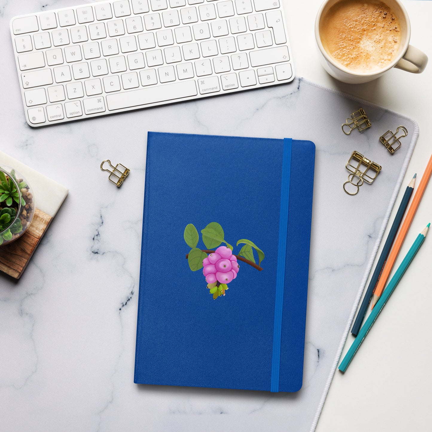 Pink Snowberries Hardcover Notebook – Botanical Art Journal & Sketchbook