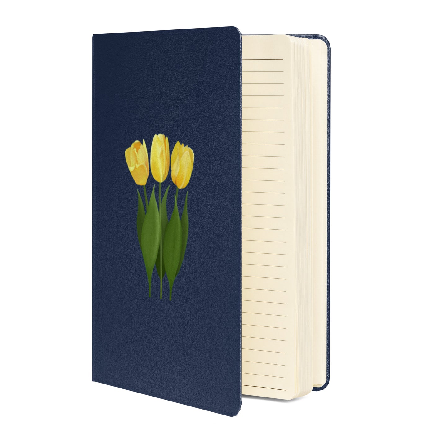 Yellow Tulips Hardcover Notebook – Floral Journal with Cream Lined Pages