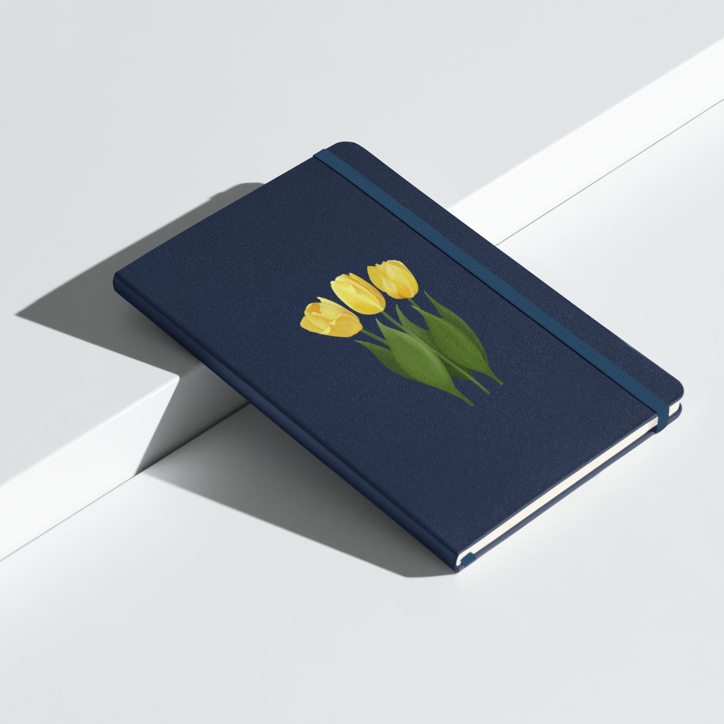 Yellow Tulips Hardcover Notebook – Floral Journal with Cream Lined Pages