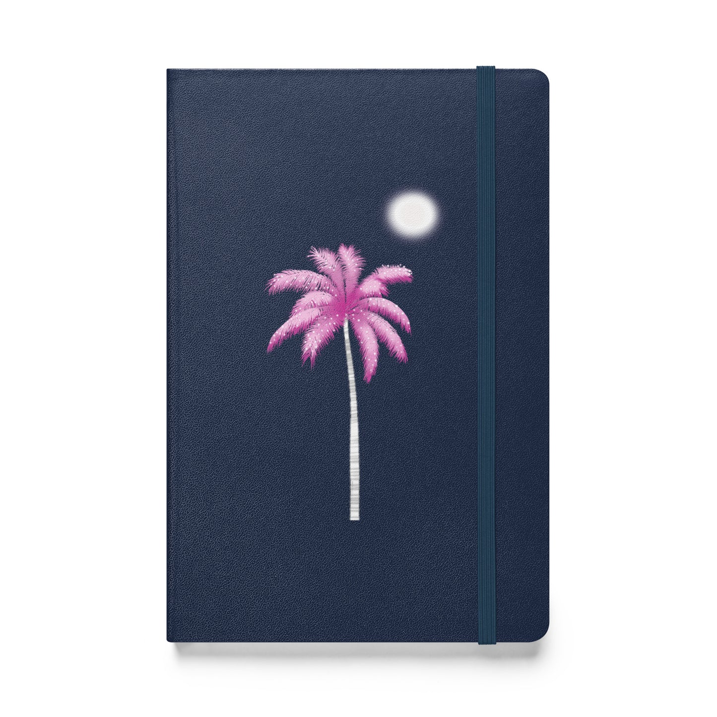 Pink Palm Tree Hardcover Notebook – Shimmery Tropical Travel Journal