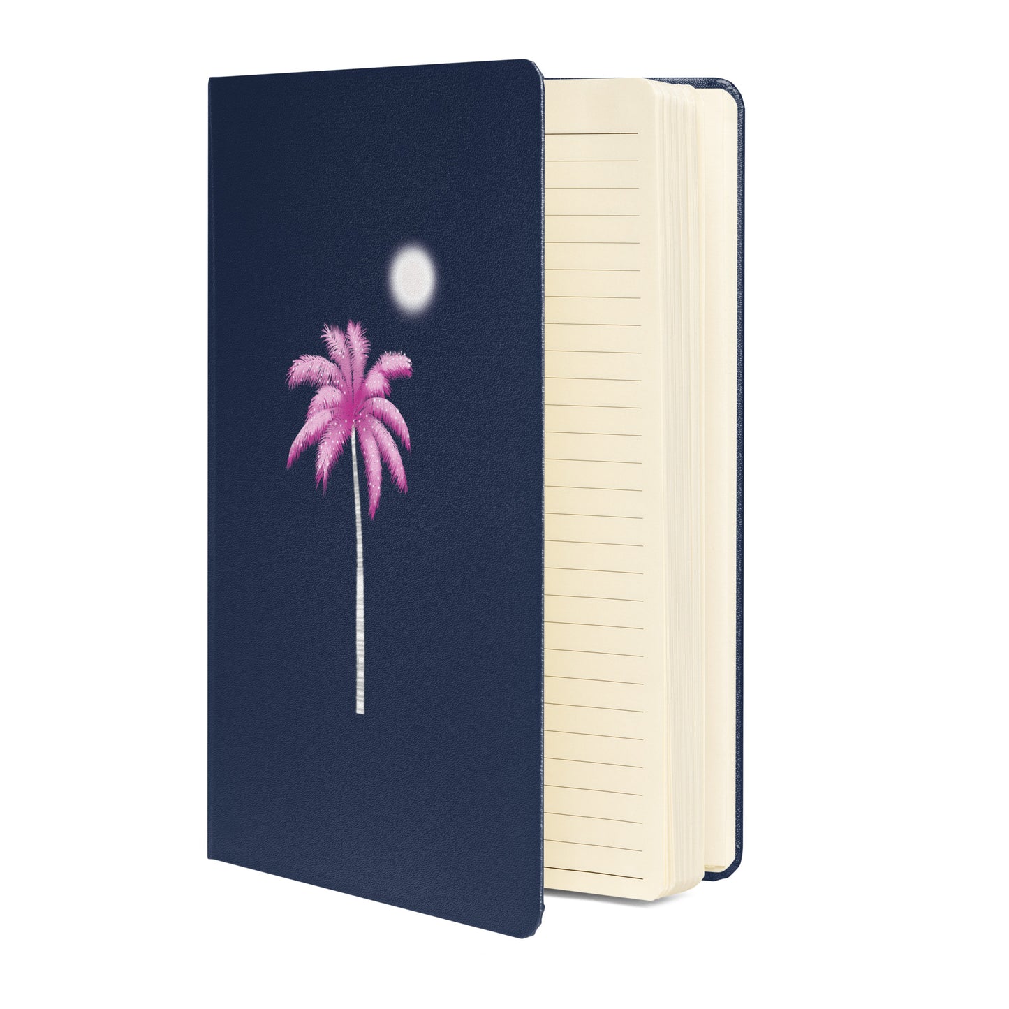 Pink Palm Tree Hardcover Notebook – Shimmery Tropical Travel Journal