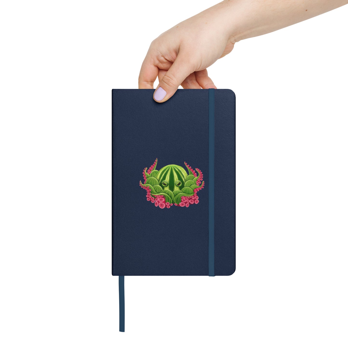 Octopus Hardcover Journal | Whimsical Ocean Art, Lined Cream Paper & Ribbon Marker