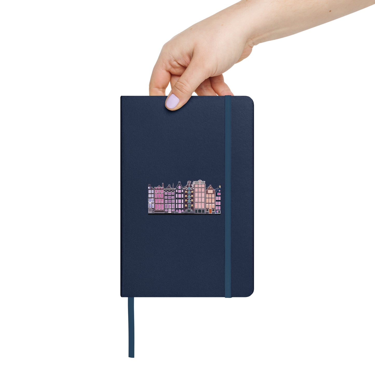 Amsterdam Illustration Hardcover Journal | Lined Cream Paper, Elastic Closure & Ribbon Marker