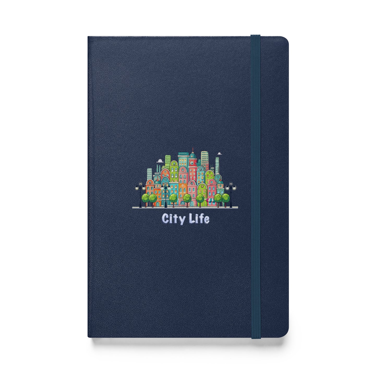 Cityscape Hardcover Journal | Urban Art Cover, Lined Cream Paper & Ribbon Marker