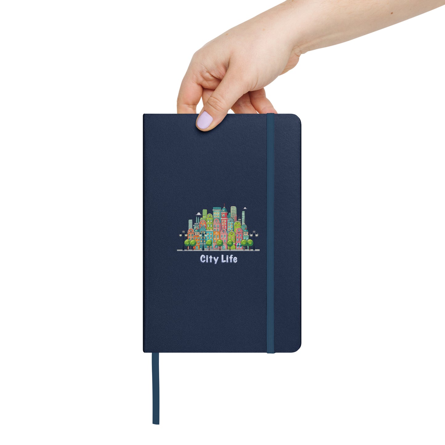 Cityscape Hardcover Journal | Urban Art Cover, Lined Cream Paper & Ribbon Marker