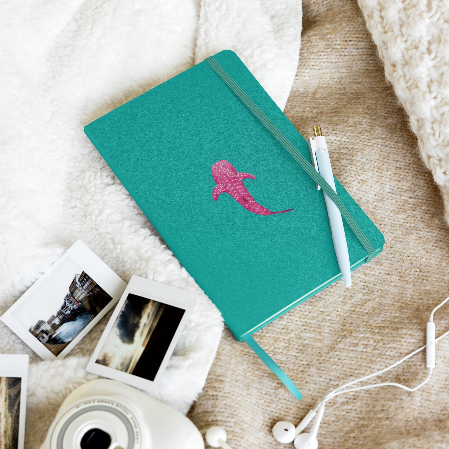 Pink Whale Shark Art Hardcover Notebook - Perfect for Journaling, Creative Writing, Vision Boards, Artwork, & Ideas - Unique Gift