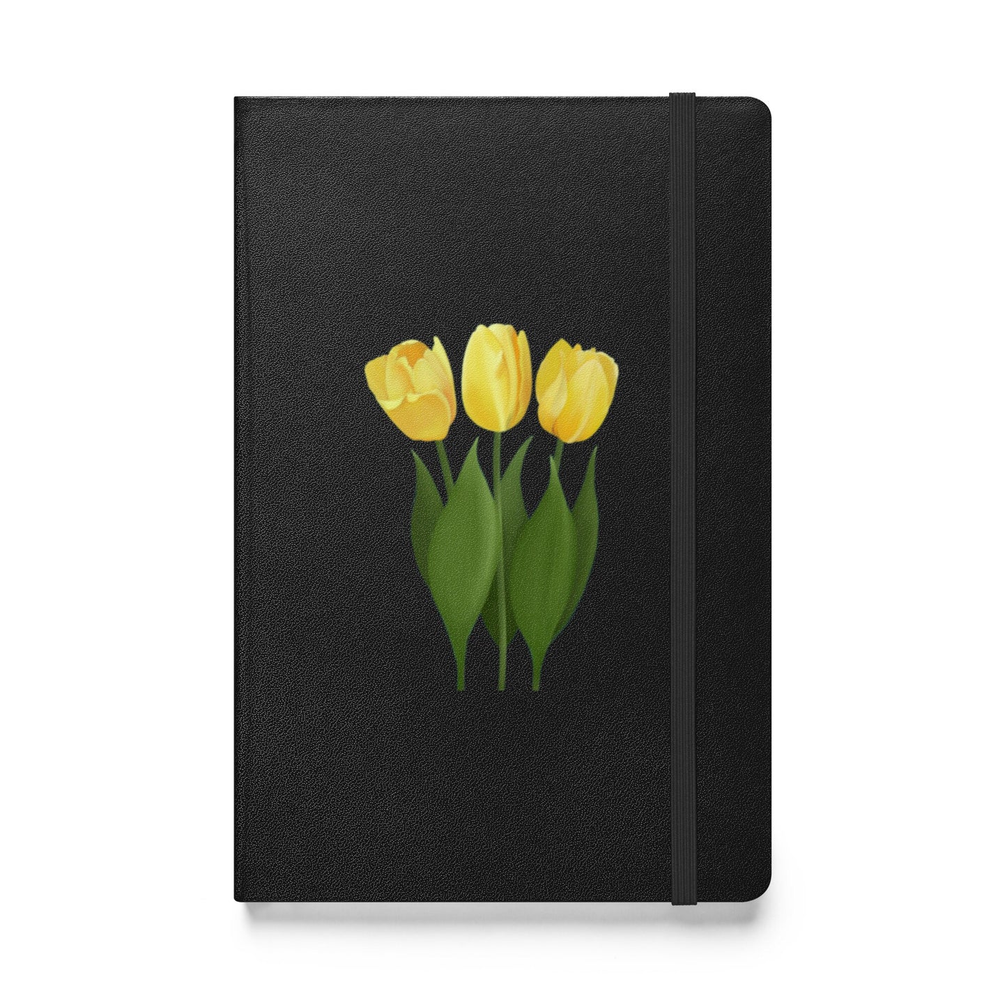 Yellow Tulips Notebook: Floral Hardcover Journal, Cream Lined Paper