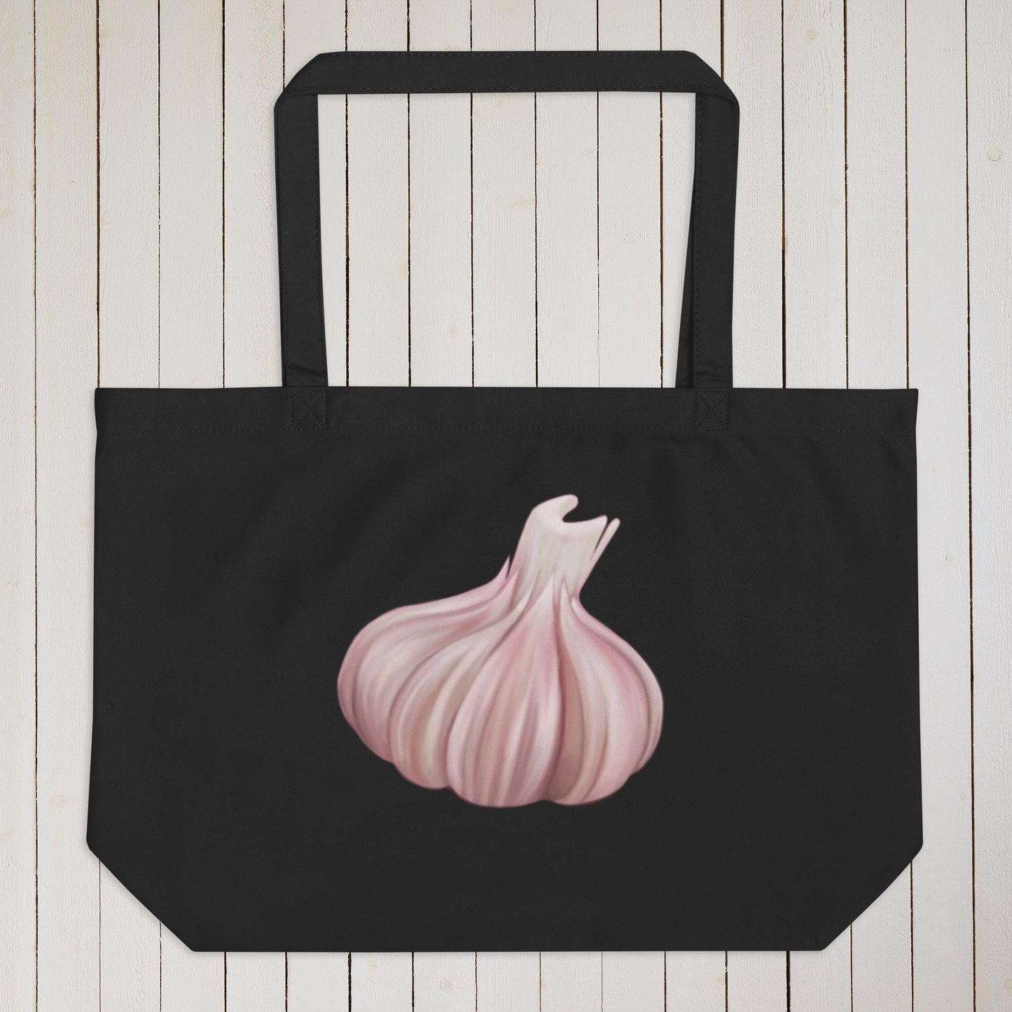 Garlic Bulb Organic Cotton Tote Bag: Eco-Friendly Groceries & Travel