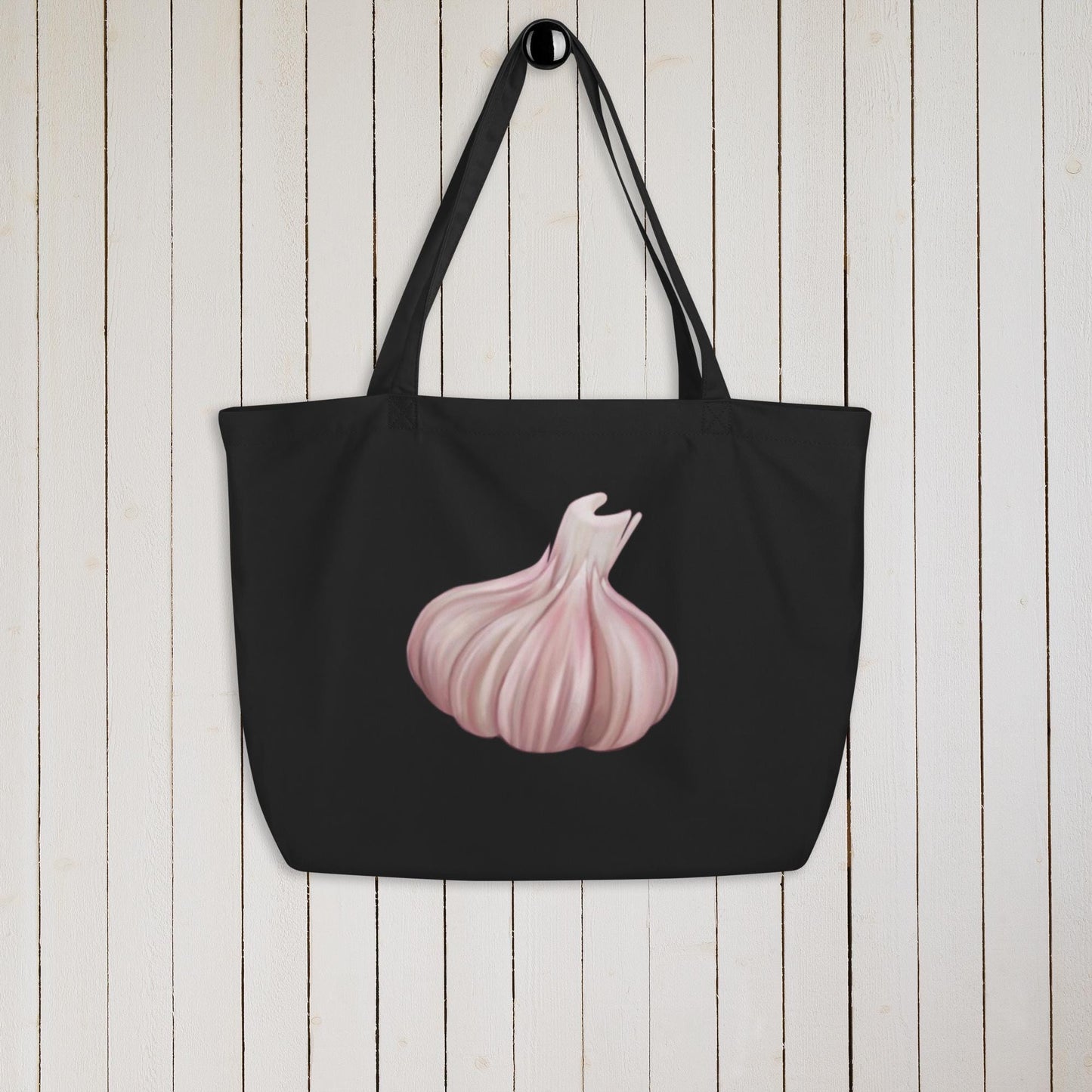 Garlic Bulb Organic Cotton Tote Bag: Eco-Friendly Groceries & Travel