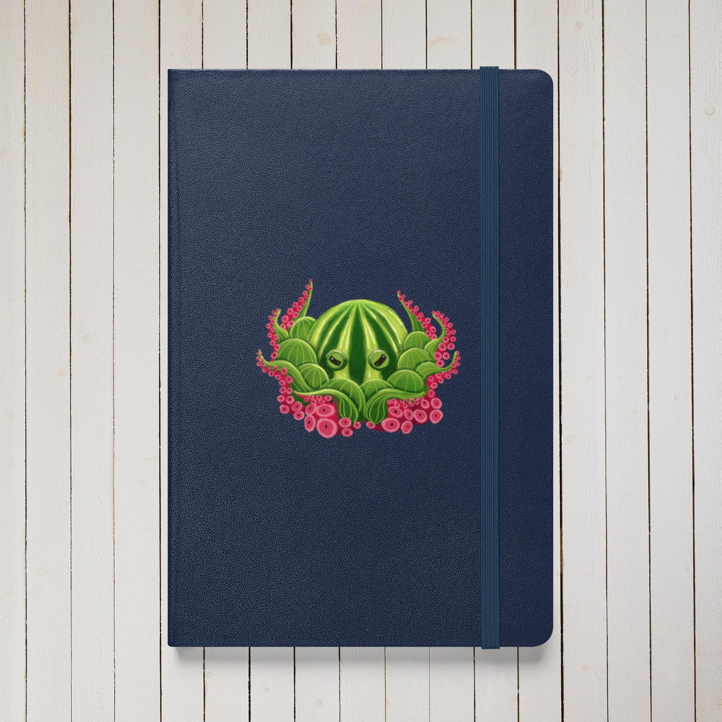 Octopus Hardcover Journal | Whimsical Ocean Art, Lined Cream Paper & Ribbon Marker