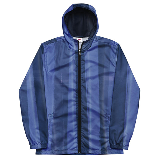 Blue and Indigo Water-Resistant Windbreaker: Men's Lightweight Mesh-Lined Jacket