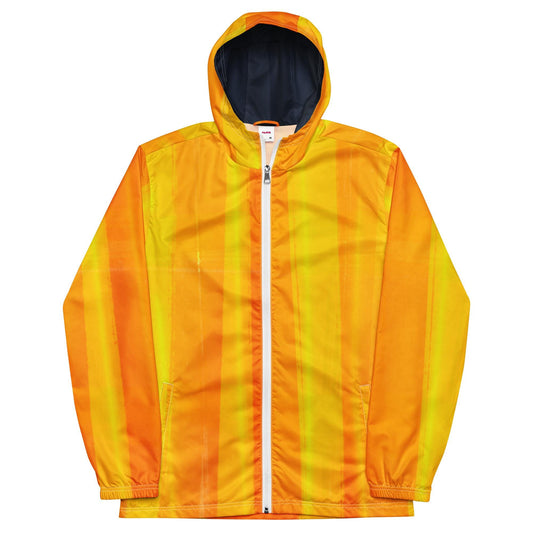 Yellow and Indigo Water-Resistant Windbreaker: Men's Lightweight Mesh-Lined Jacket