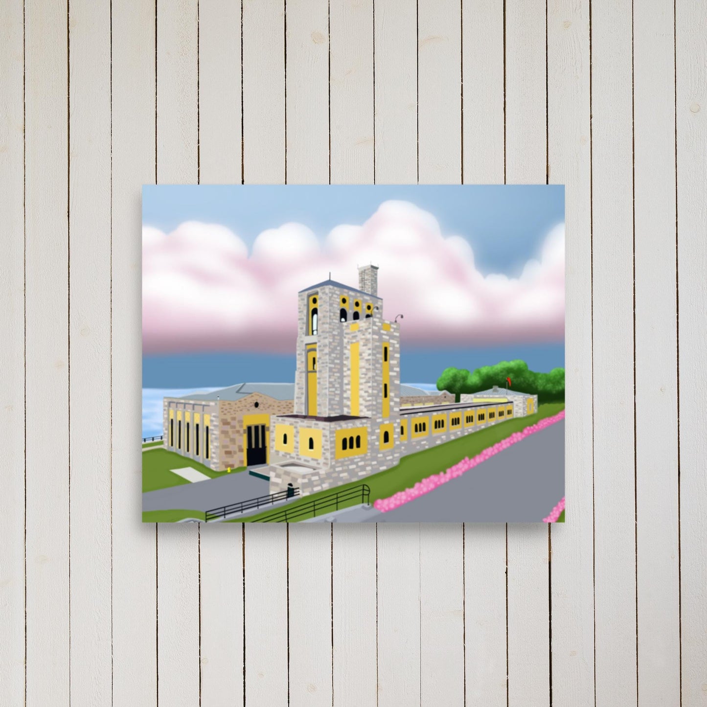 Toronto Water Pump House – Hand-Painted Lakefront Wall Art Print